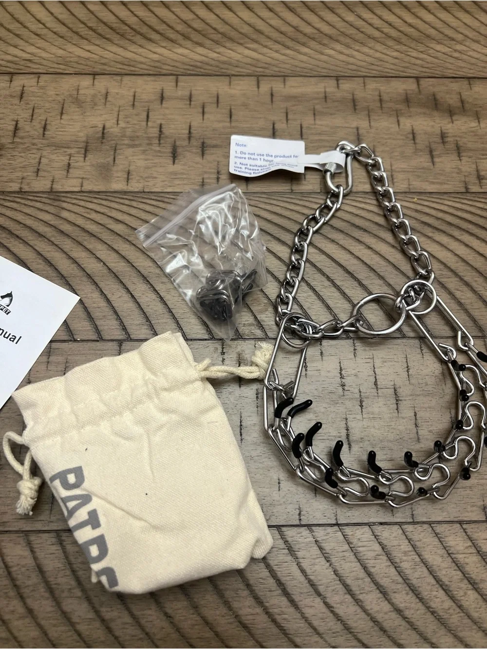 PATPET Prong Training Dog Collar —New in box for puppy med to large sz dog